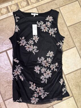 Maurice’s Women’s Black Floral Sleeveless Dress Top